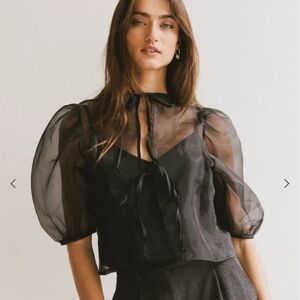 Böhme Zuri Sheer Tie Blouse